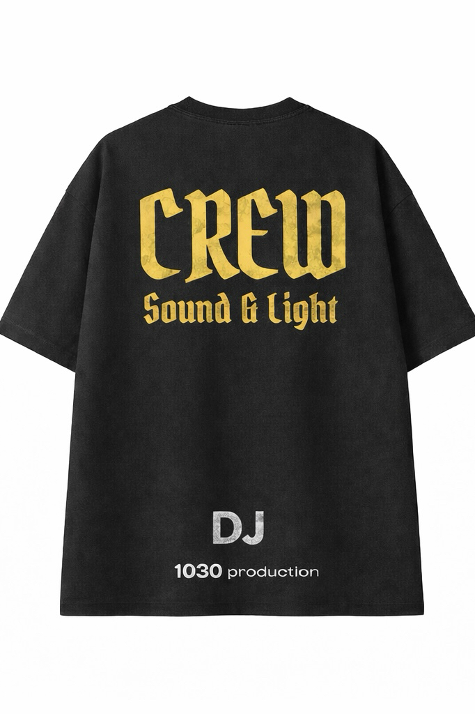 CREW Sound & Light Baskılı Oversize Tişört