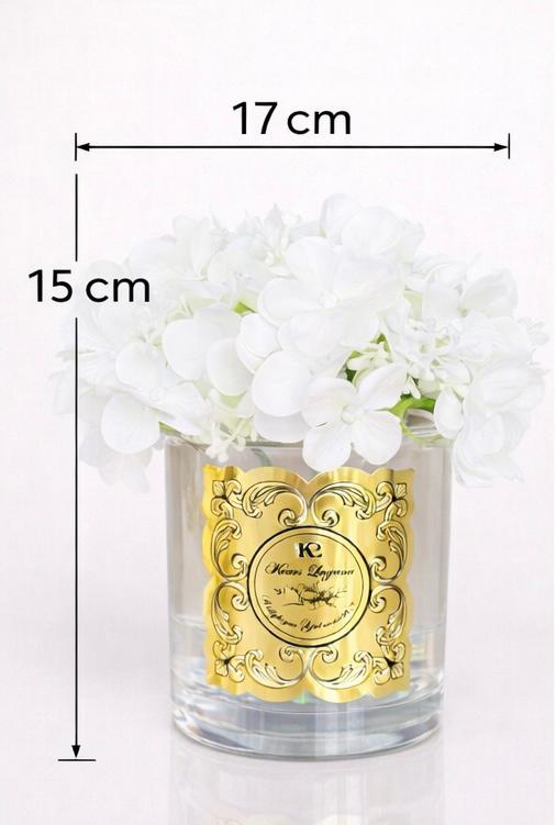 KEARS LAGUNA VELVET, 4 LÜ KOKULU DEMET ORTANCA ISLAK ÇİÇEK BEYAZ