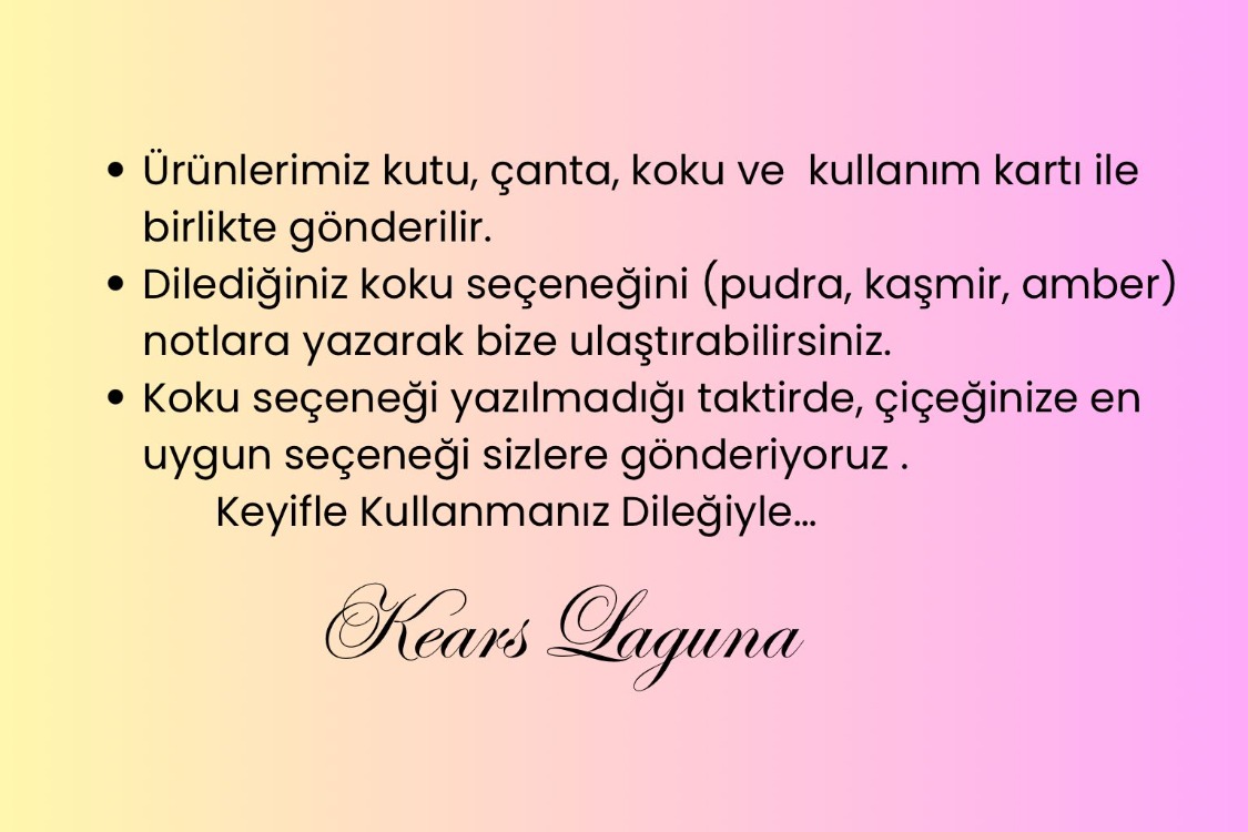 ELEGANCE KOKULU PEMBE-EKRU ORTANCA ISLAK ÇİÇEK GOLD KABARTMALI METAL ETİKET (BOY