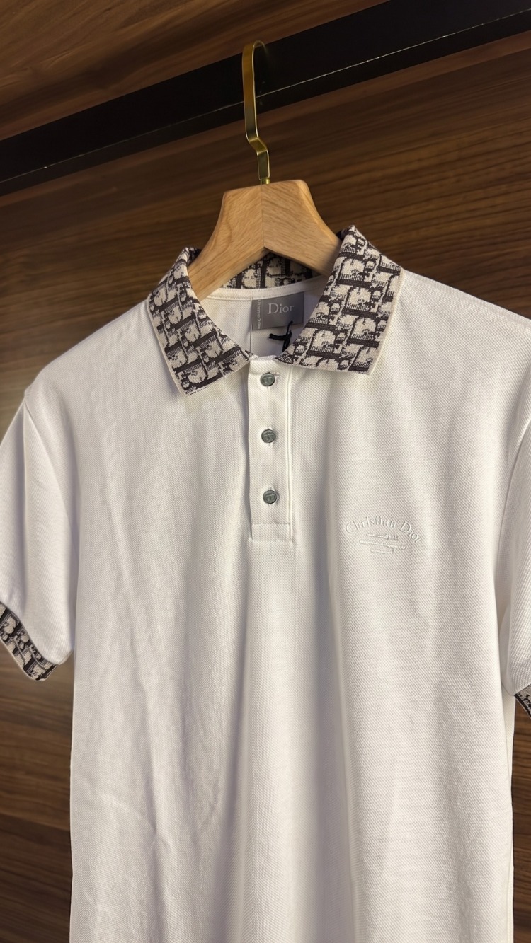 Christian Dior ™ Premium Polo Yaka Beyaz (İthal Parça)