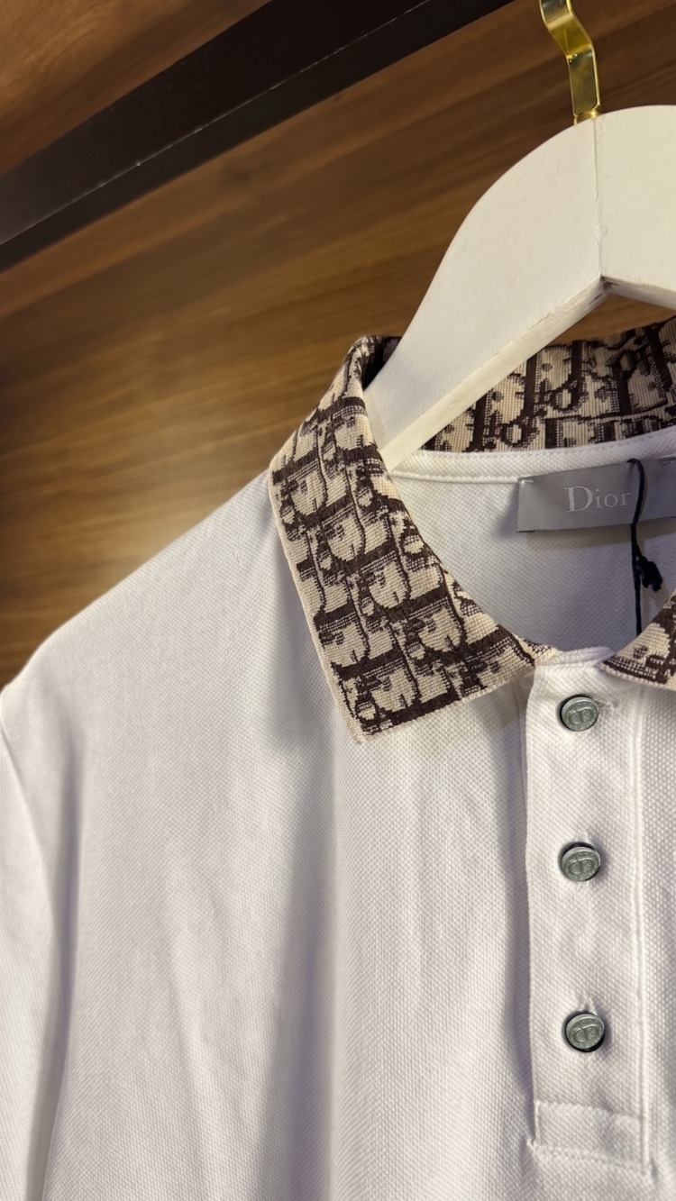 Christian Dior ™ Premium Polo Yaka Beyaz (İthal Parça)