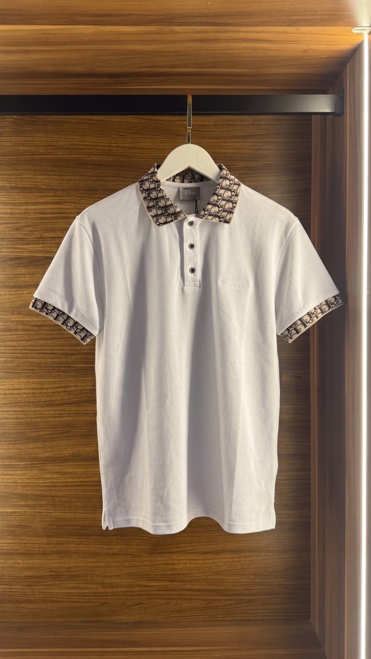 Christian Dior ™ Premium Polo Yaka Beyaz (İthal Parça)