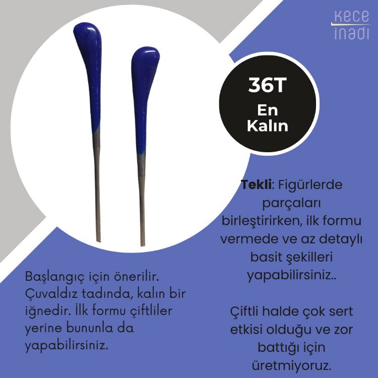 36T Keçe İğnesi - En Kalın (1adet)