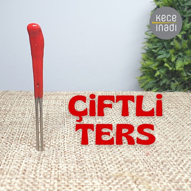 Çiftli Ters Çentik Keçe İğnesi