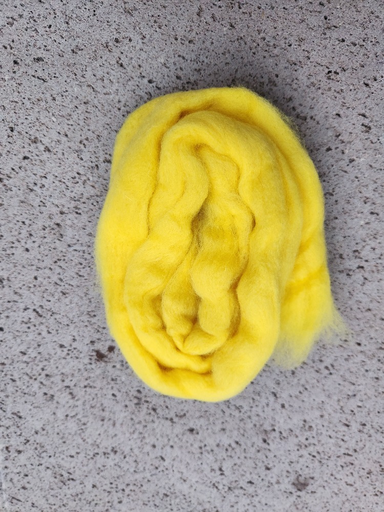 Uzun Lifli Keçe Yünü - Limon Sarı