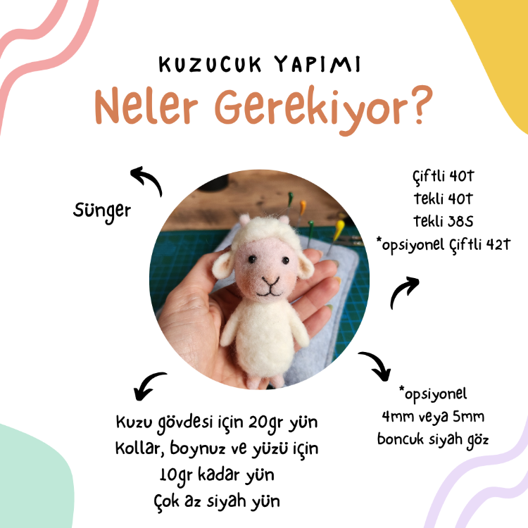 Keçe Kuzu Nasıl Yapılır? Detaylı Yapım Aşamalı Video Ders 