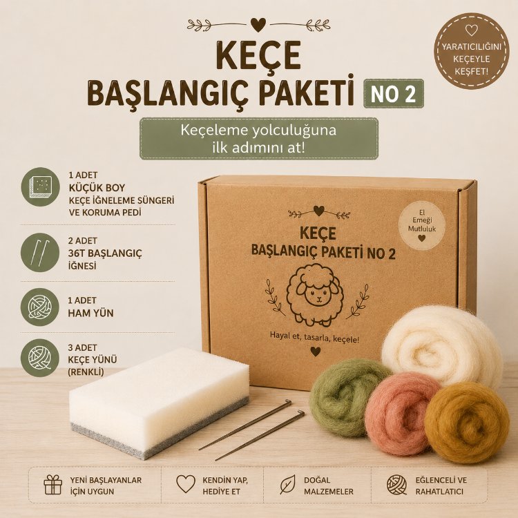 Yeni Başlayan Keçe Paket no2 