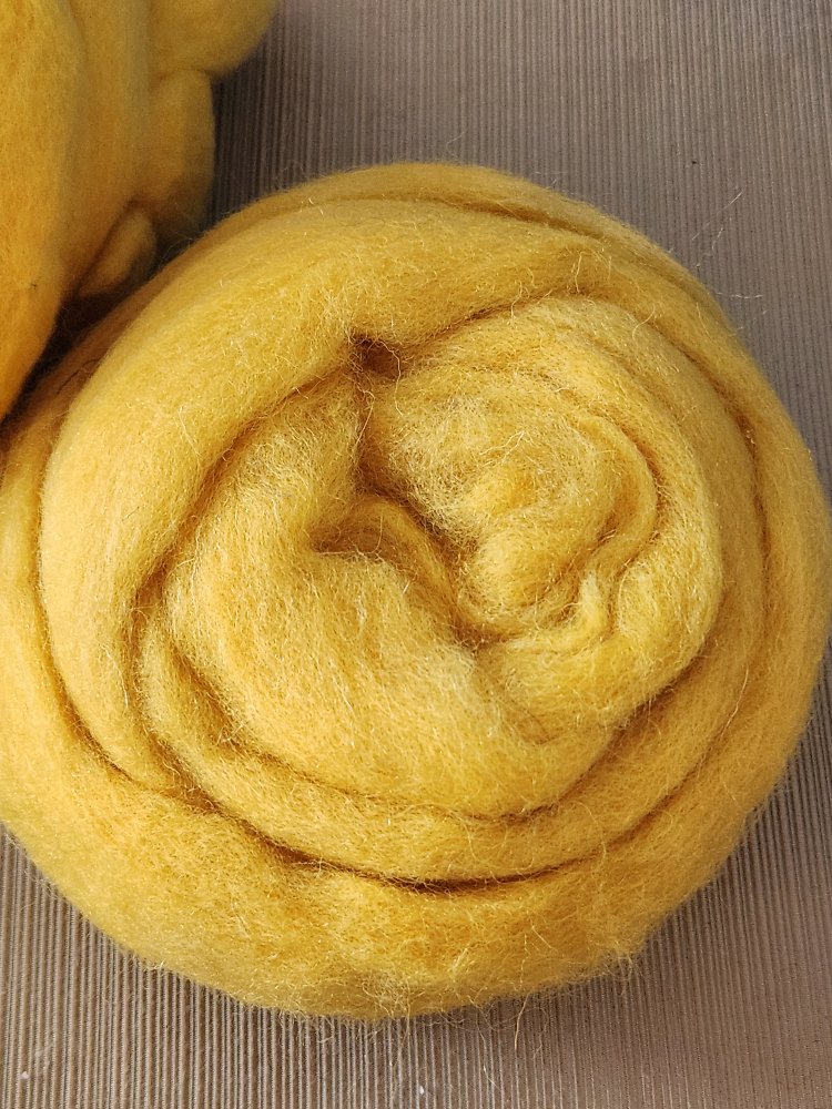 Uzun Lifli Keçe Yünü - Koyu Sarı