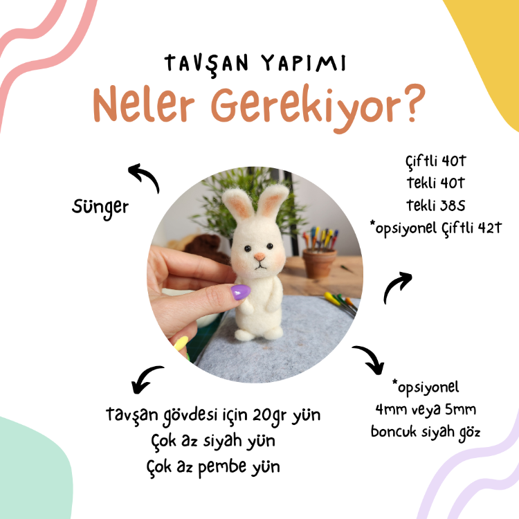 Keçe Tavşan Nasıl Yapılır? Detaylı Yapım Aşamalı Video Ders