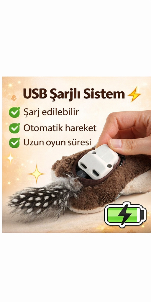 ŞARJLI PELUŞ UÇAN KUŞ OYUNCAK