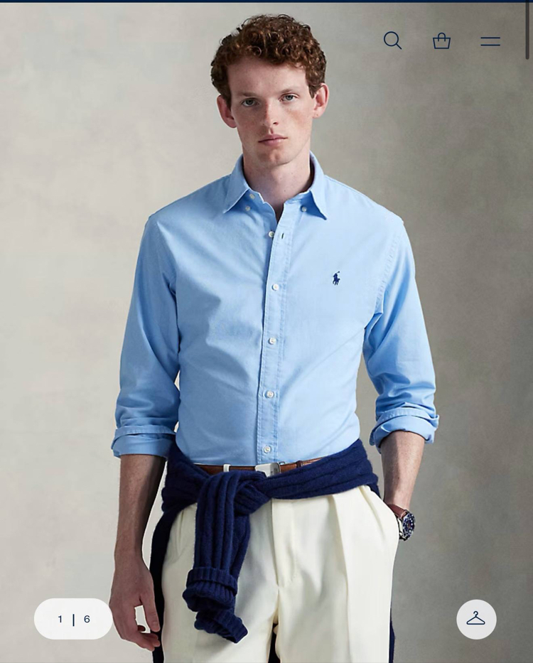 POLO RALPH LAUREN OXFORD KUMAŞ GÖMLEK GÖĞÜSTE İMZA MİDİLLİ NAKIŞ