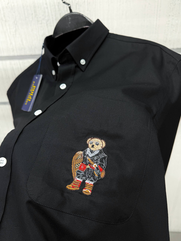POLO RALPH LAUREN BEAR İŞLEMELİ OXFORD KUMAŞ GÖMLEK