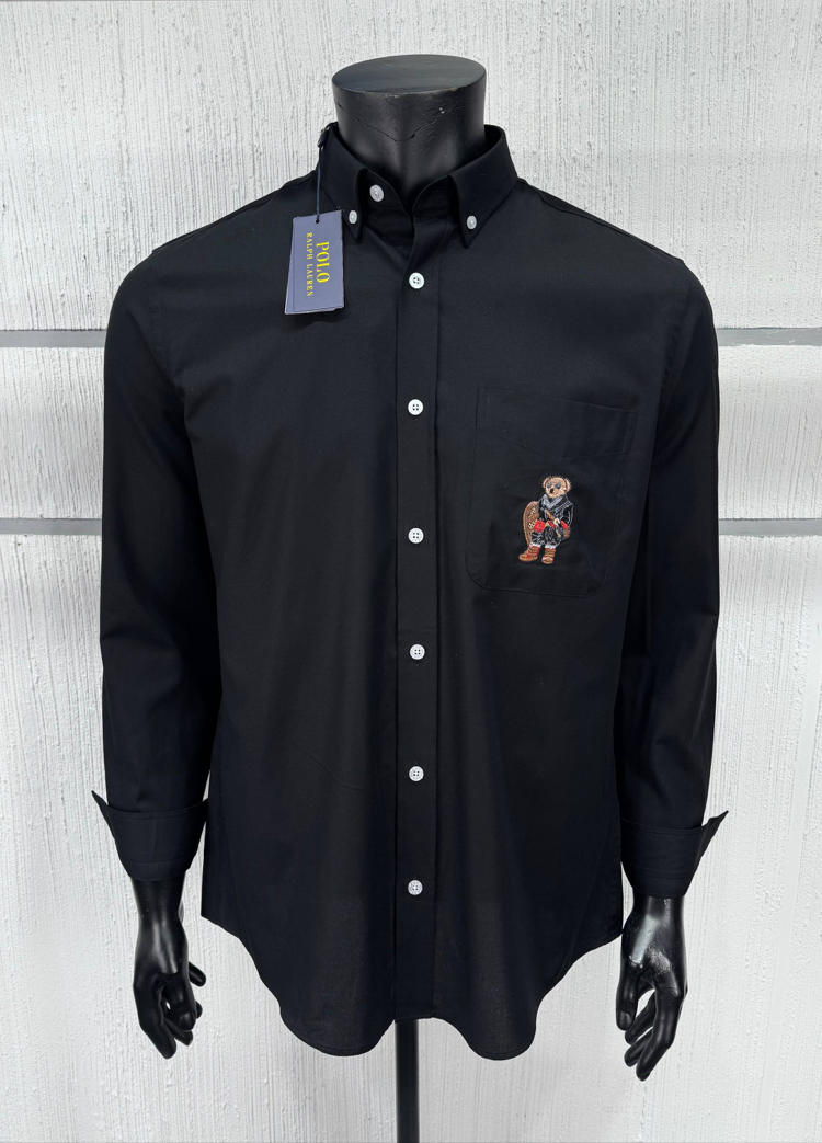 POLO RALPH LAUREN BEAR İŞLEMELİ OXFORD KUMAŞ GÖMLEK