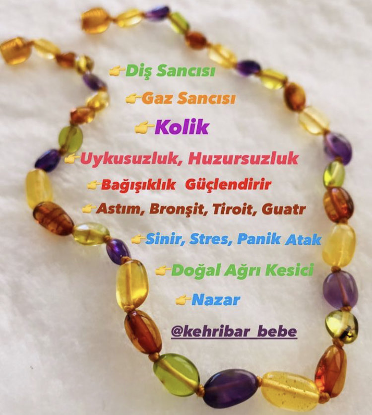 SERTİFKALI KEHRİBAR BEBEK KOLYE