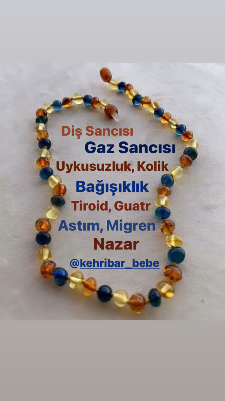 SERTİFİKALI ORİJİNAL KEHRİBAR BEBEK KOLYE