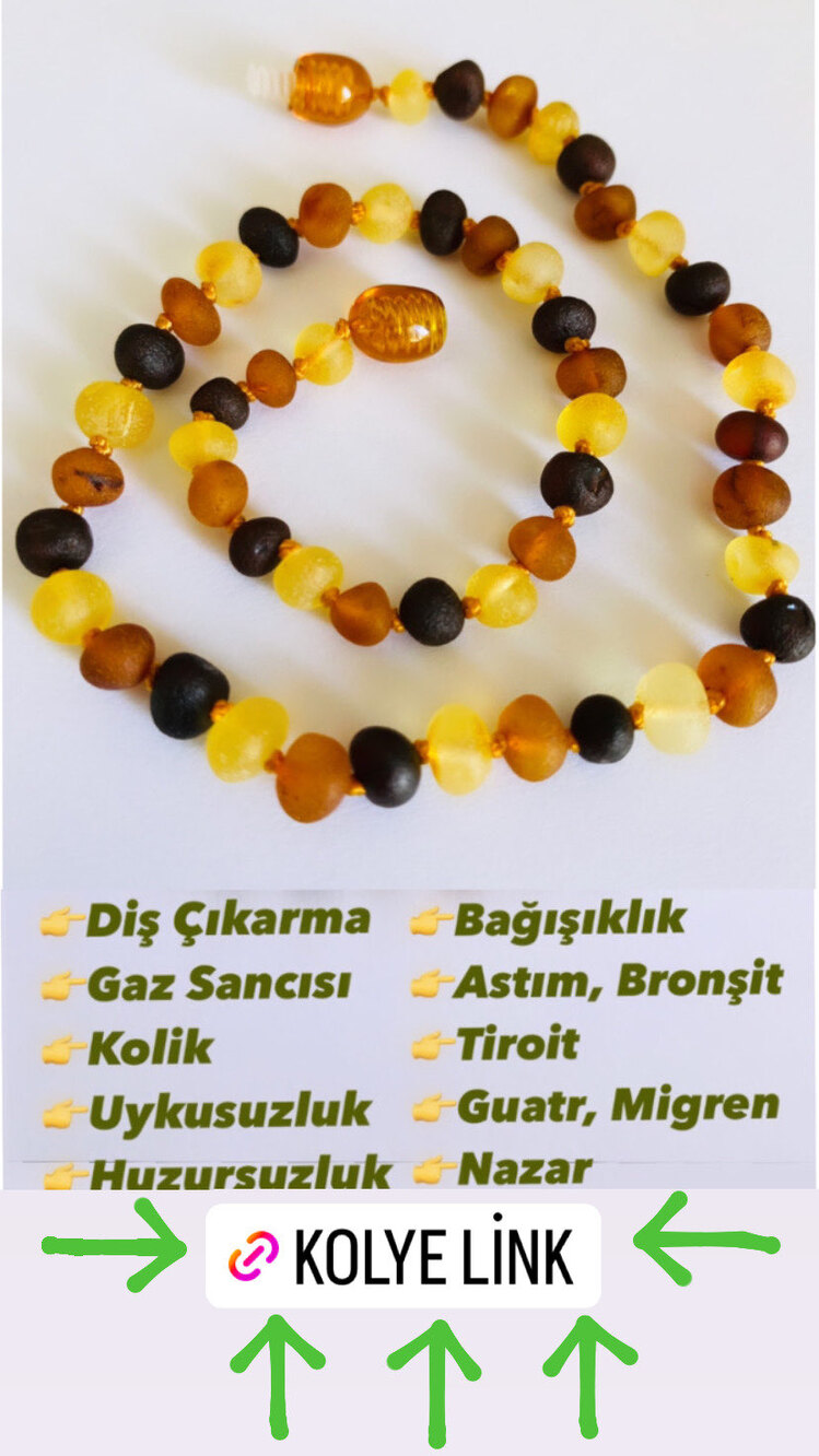 Sertifikalı Orijinal Kehribar Bebek kolye