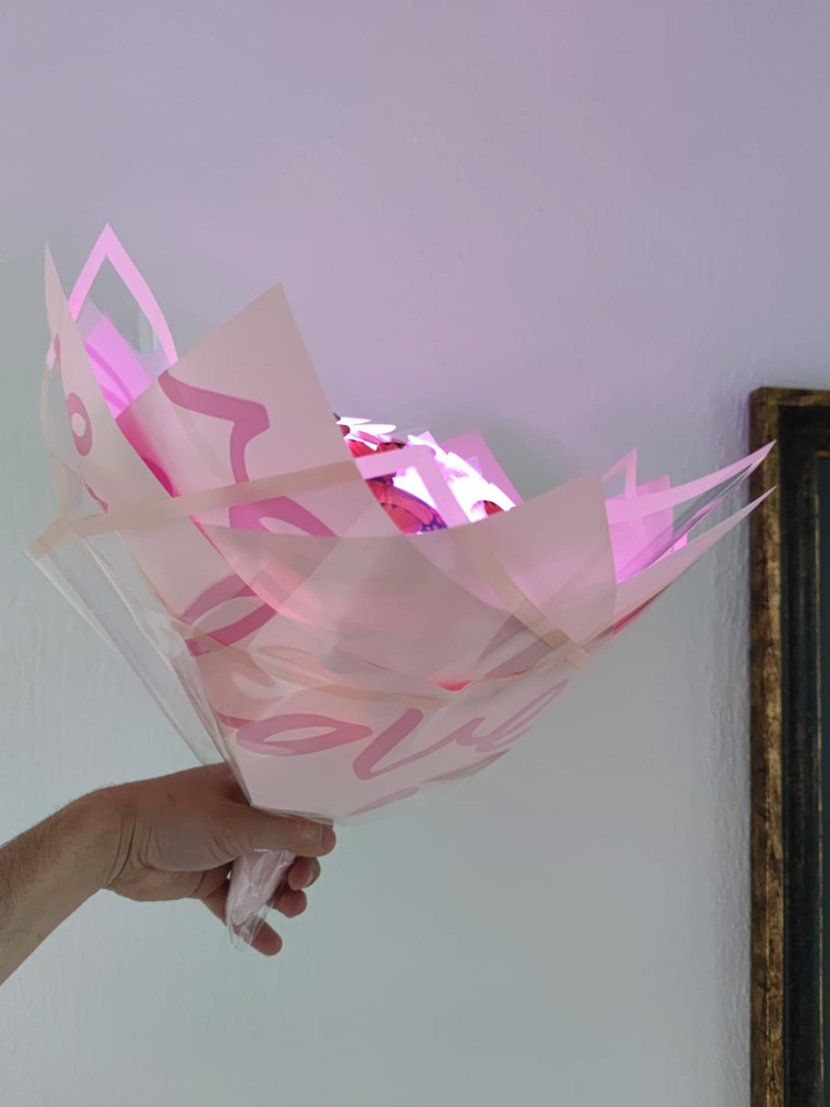 Pembe renk kelebek buketi