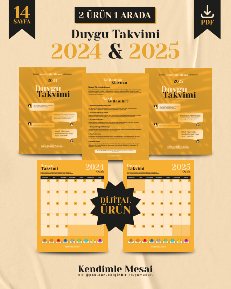 Duygu Takvimi 2024 & 2025 | Çalışma Yaprakları