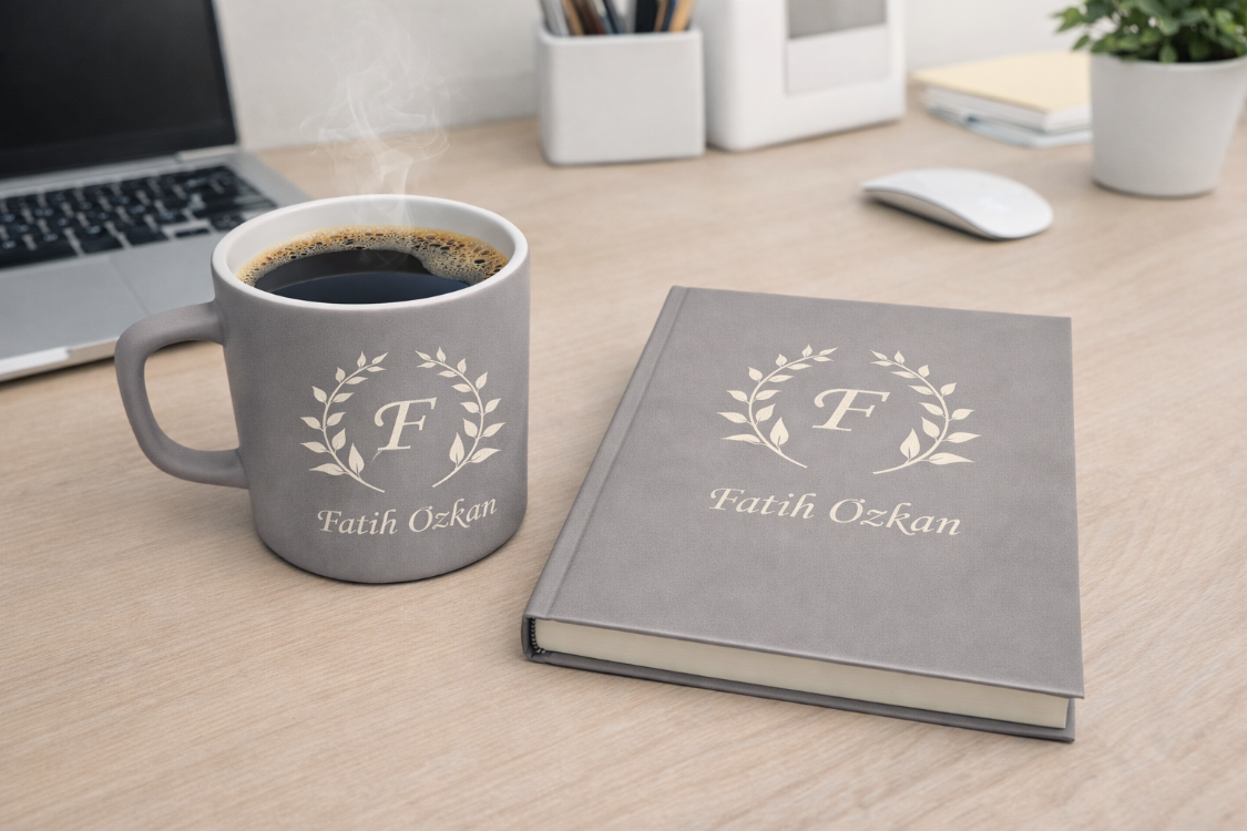 Kişiye Özel Ofis Seti – İsimli Kupa & Defter