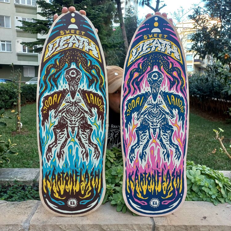 Sweet death pembe duvar kaykayı