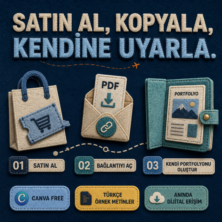 Travel UGC Portfolyo Şablonları | 3 Canva Tasarımı + Ek Sayfalar