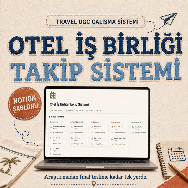 Otel İş Birliği Takip Sistemi | Notion Şablonu