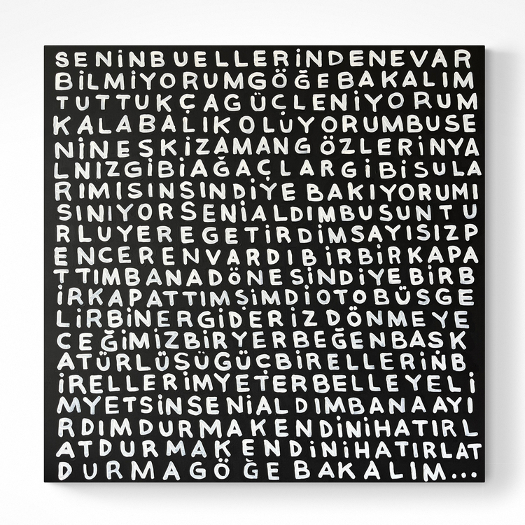 Göğe Bakalım, 80x80cm