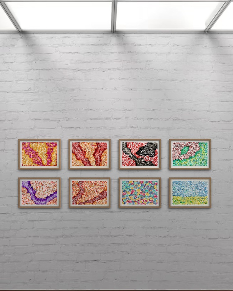 Stories of Lines Serisi  140*100 cm