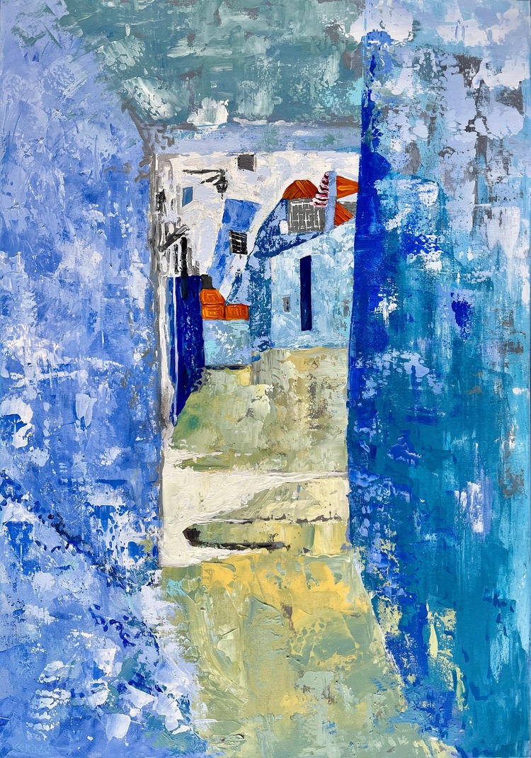 Lost in Blues, 100*70 cm
