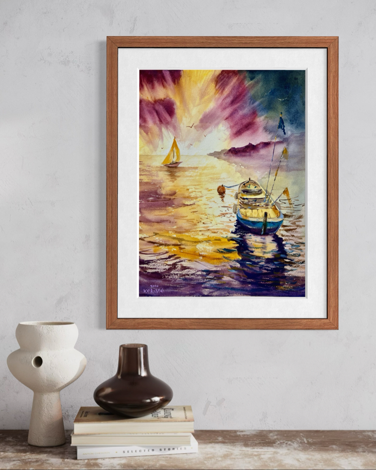 As the Sun Sets, 38x28 cm
