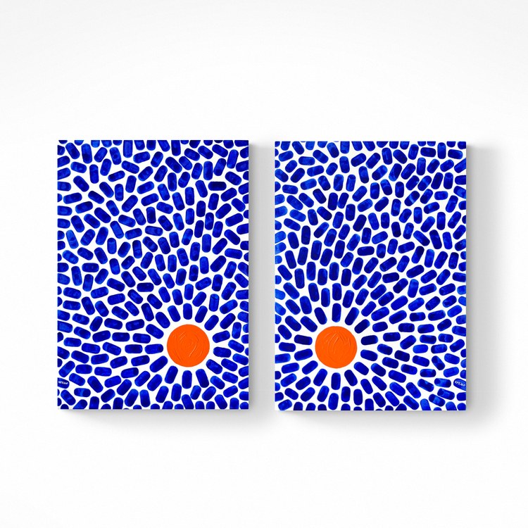 Ultramarine Twin, 100x70cm
