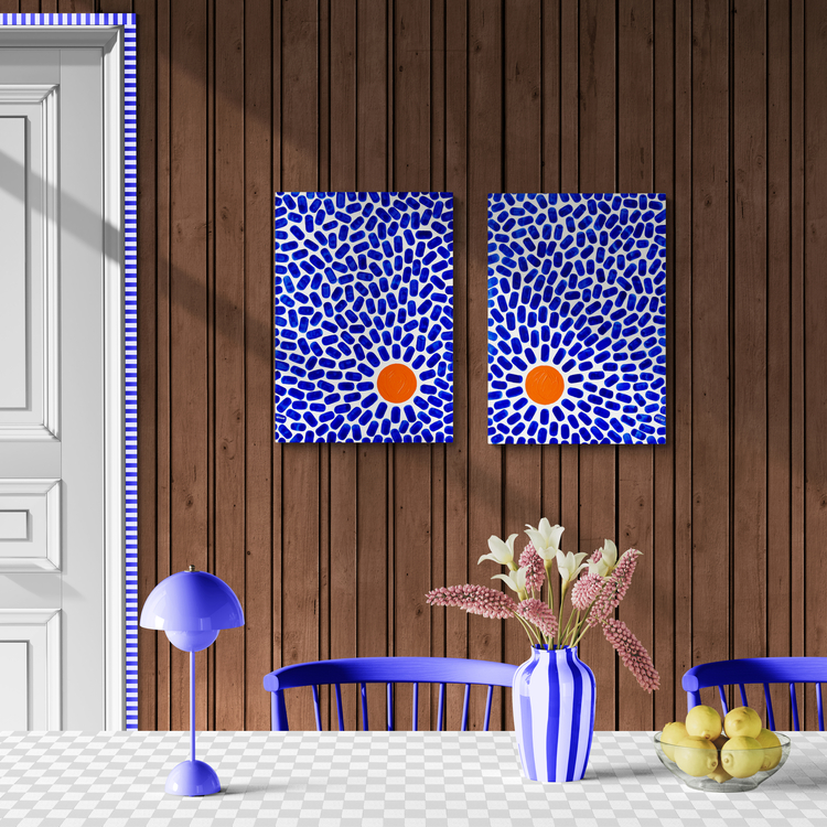 Ultramarine Twin, 100x70cm