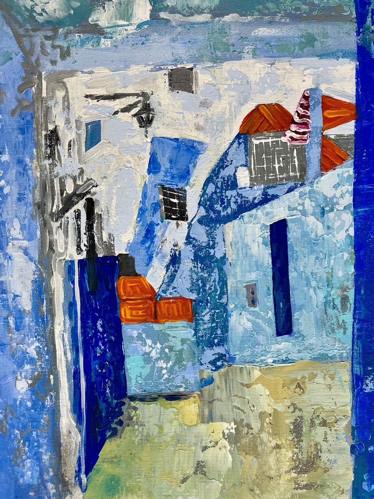 Lost in Blues, 100*70 cm