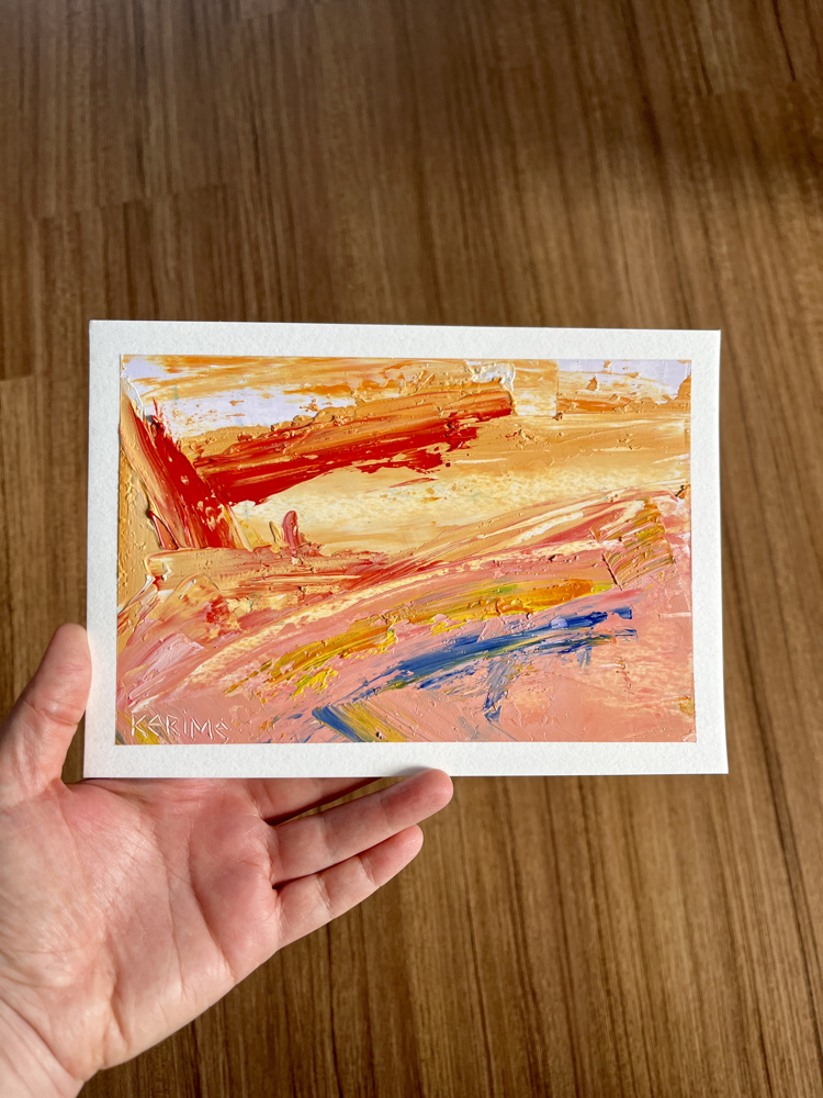 Oil Abstract , 21x15 cm