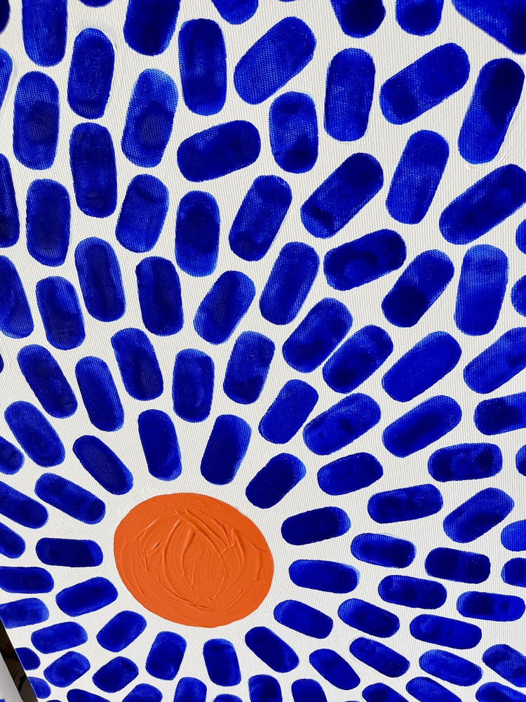 Ultramarine Twin, 100x70cm