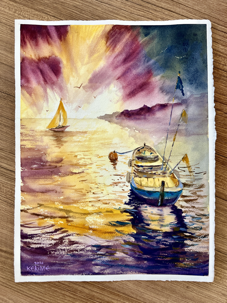 As the Sun Sets, 38x28 cm