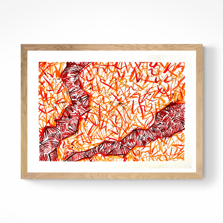 Stories of Lines-4  50*35 cm