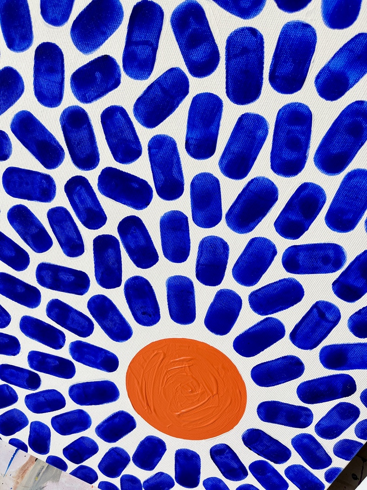 Ultramarine Twin, 100x70cm