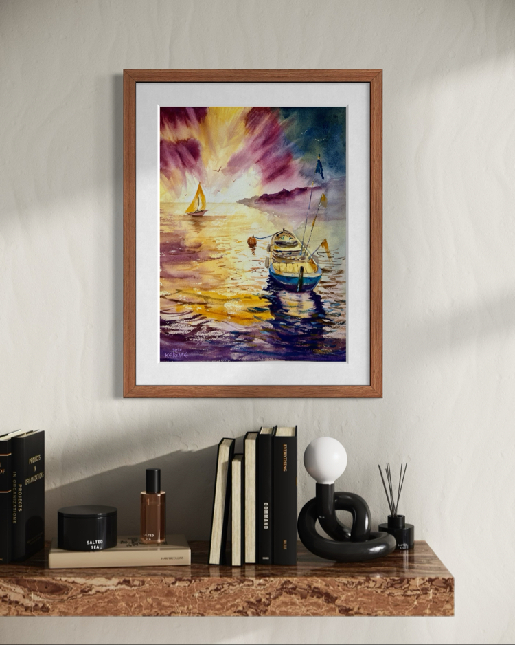 As the Sun Sets, 38x28 cm