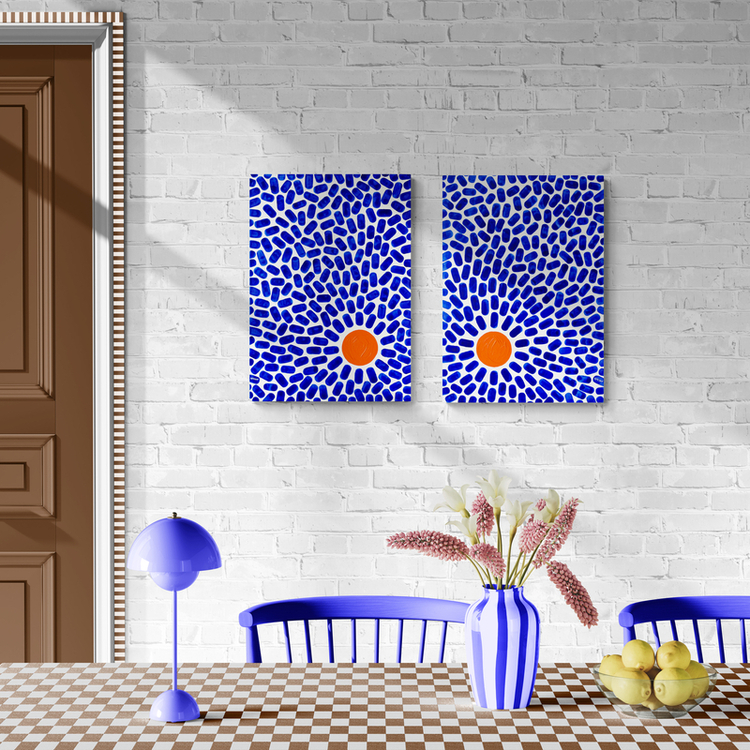 Ultramarine Twin, 100x70cm