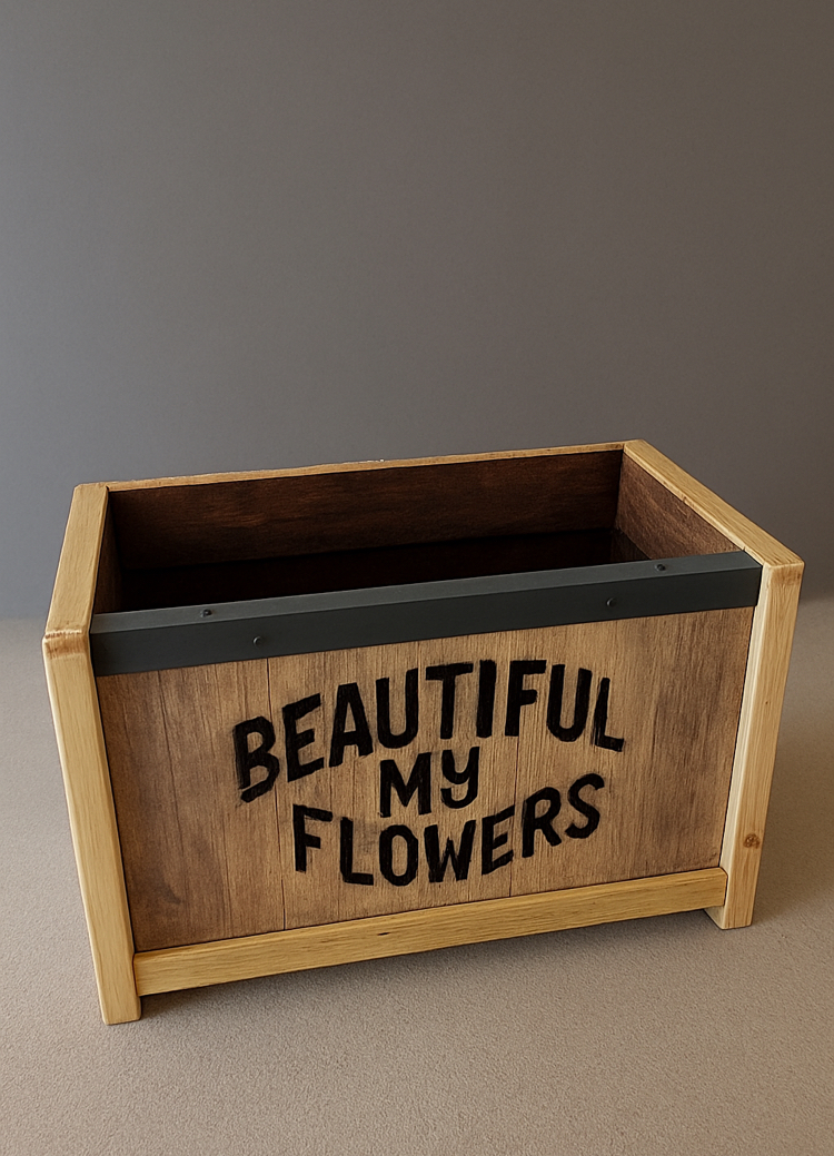  Ahşap Tasarım Çiçek Saksısı – Beautiful My Flowers