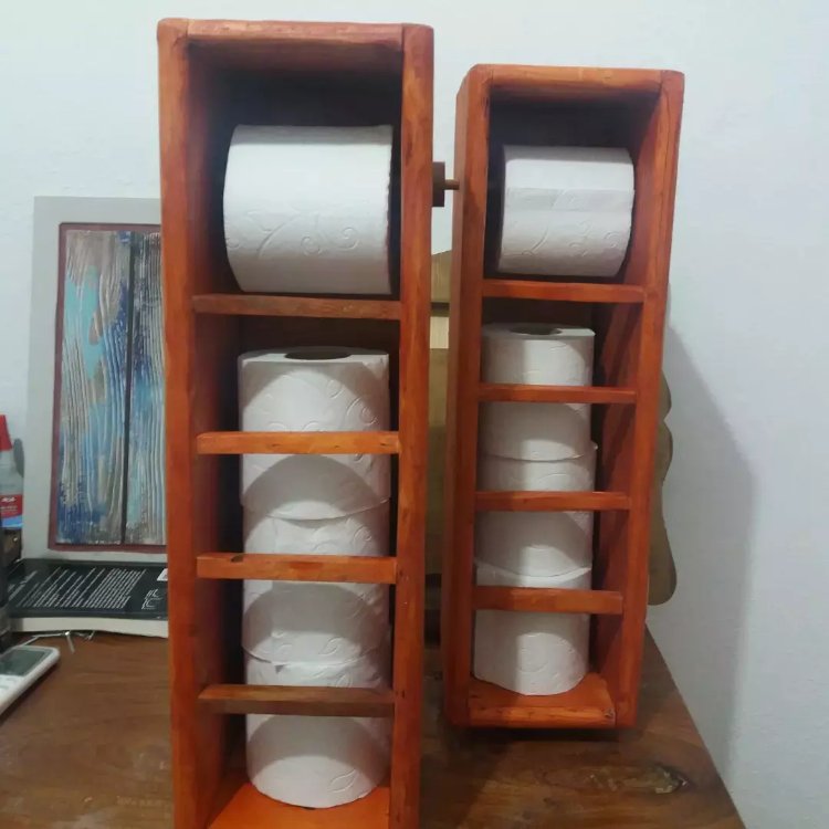 Ahşap Tuvalet kağıdı organizer
