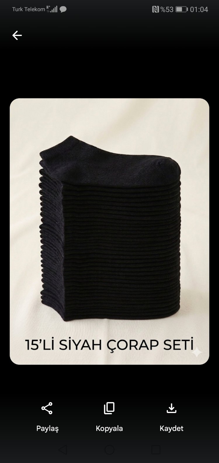 15 li Unisex çorap seti