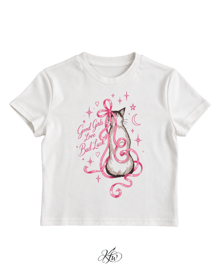 good girls love bad luck - baby tee