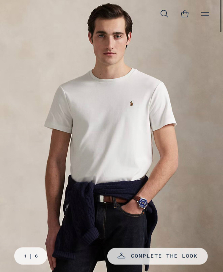 POLO RALPH LAUREN PAMUK PİMA KUMAŞ TSHIRT İMZA MİDİLLİ NAKIŞ ORJ SERİES 