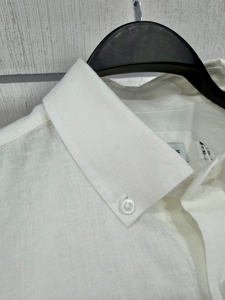 LACOSTE KETEN GÖMLEK TİMSAH NAKIŞ İŞLEMELİ RAHAT KALIP 