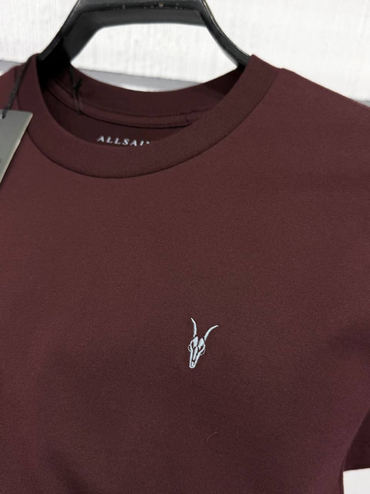 ALLSAINT NAKIŞ LOGOLU TSHIRT PAMUK PIMA KUMAŞ REGULAR FIT