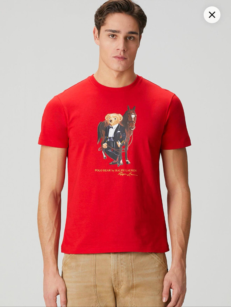 PL RALPH LAUREN BEAR BASKILI PAMUK TSHIRT