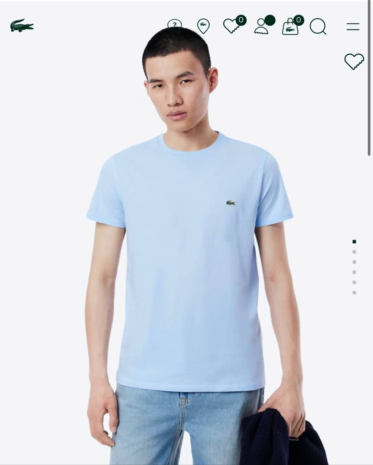 LACOSTE BASİC TİMSAH NAKIŞLI TSHIRT PIMA COTTON KUMAŞ ORJ SERİES