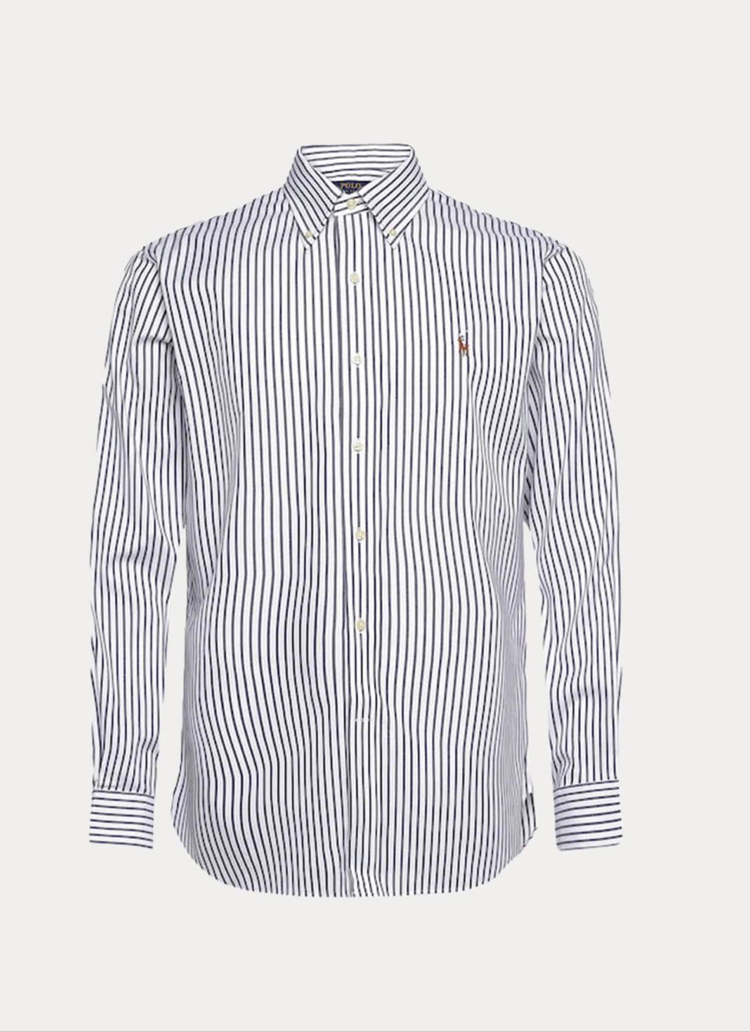 PL RALPH LAUREN ÇİZGİ DESEN DETAYLI GÖMLEK NAKIŞ LOGO